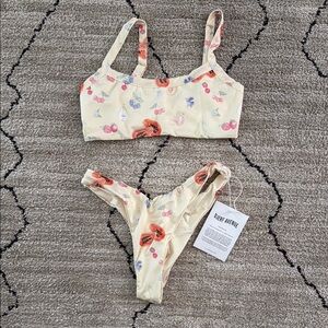 Djerf Avenue Cream Floral Bikini